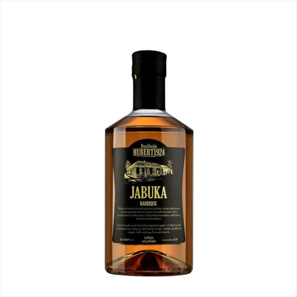 Handcrafted fruit brandy with apple flavor, traditional distillation, premium quality.