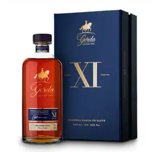 High-quality Gorda Grand Cru Serbian brandy, 700ml, 40% alcohol content.