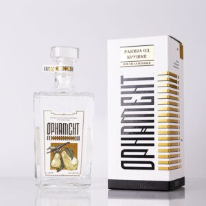 Premium pear rakija from Bulgaria with a rich, fruity flavor.
