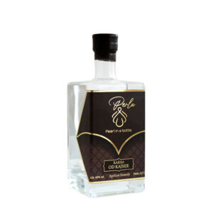 High-quality apricot brandy in a sleek bottle for a premium rakija experience.