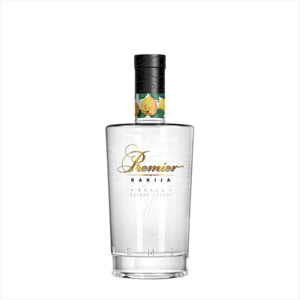 Elegant bottle of NDV Rakija, premium Slovenian fruit brandy.