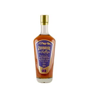 Premium Slovenian fruit brandy, Zubor La Kablarta with cherries, handcrafted and 43% alcohol.