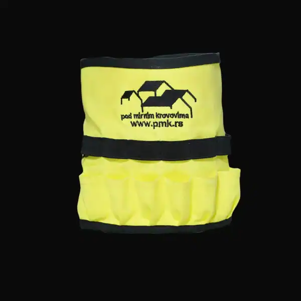 High-quality NDV Rakija promotional keychain in yellow with black logo.