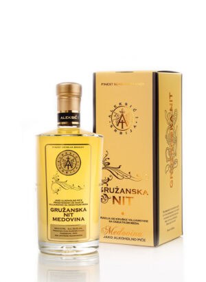 High-quality Serbian rakija with honey, 30% alcohol, crafted in Serbia, perfect for sipping and gifting.