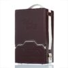 Elegant rakija storage with premium leather design, perfect for gifting or special occasions.